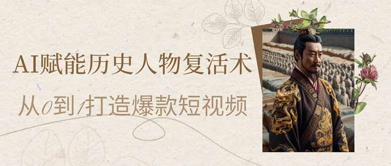 （14311期）AI赋能历史人物复活术：从0到1打造爆款短视频-源创文化:轻创终点站