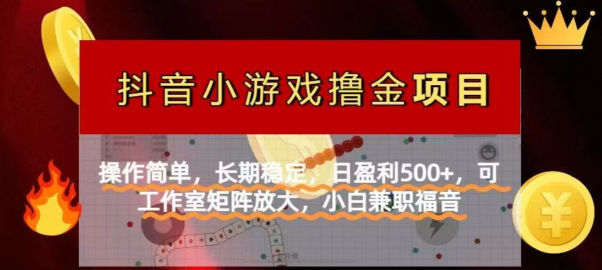 （14290期）【抖音小游戏发行人计划项目】操作简单，长期稳定，日盈利500+，可工作...-源创文化:轻创终点站